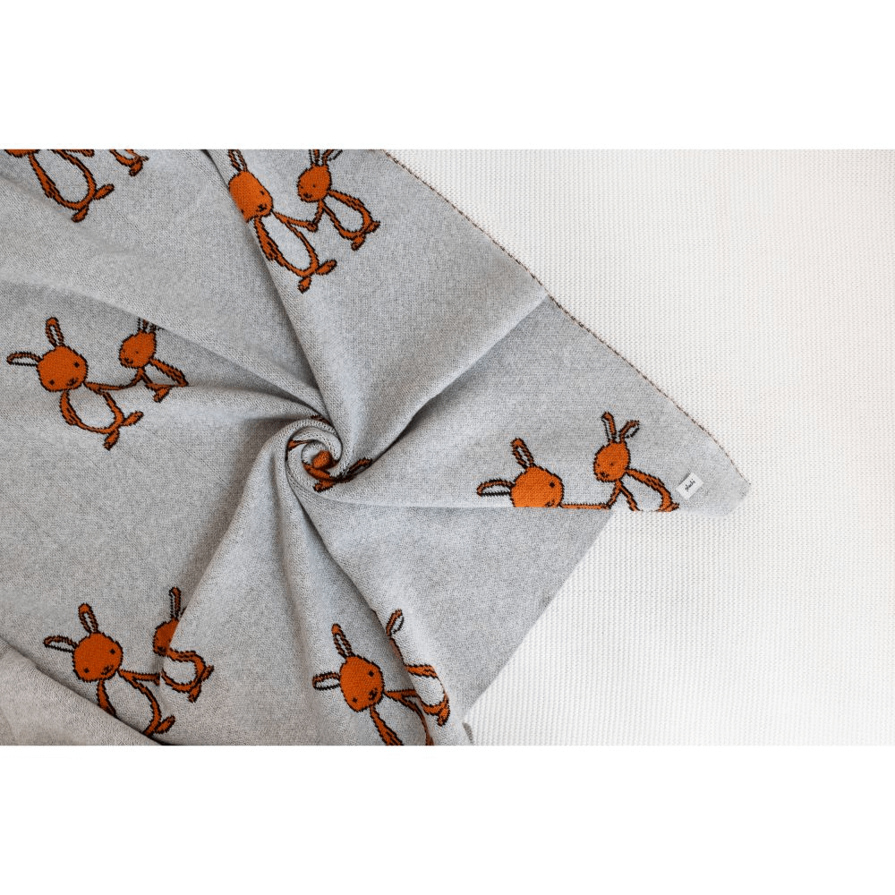 Pluchi Mumma & Baby Bunny - Cotton Knitted Baby Blanket