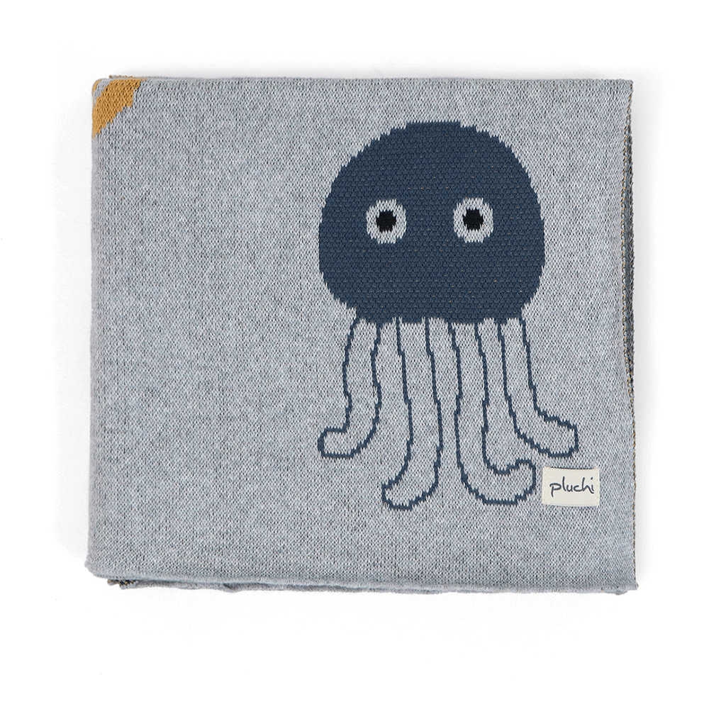Pluchi Wonders of the Sea Cotton Knitted AC Baby Blankets