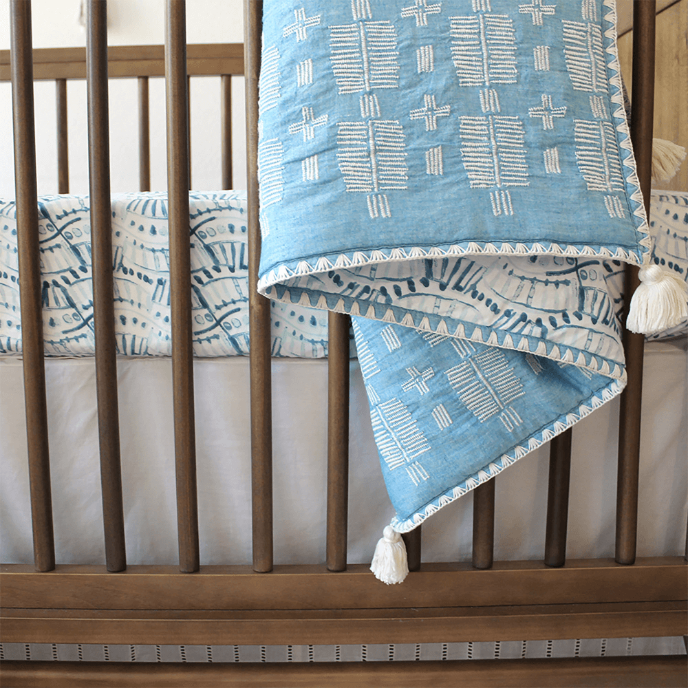 Crane Baby 100% Cotton Satin Crib Sheet