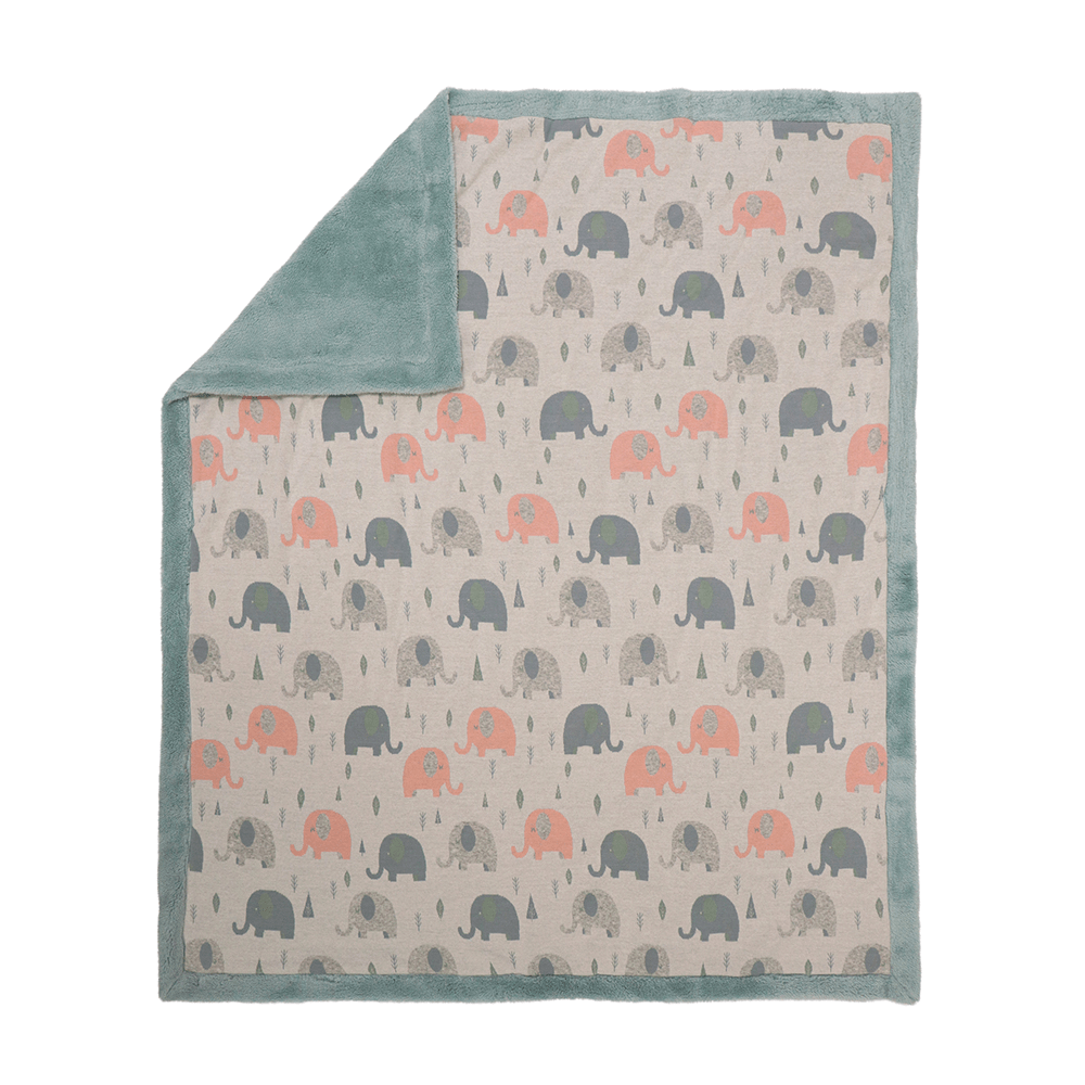 Pluchi Knitted Blanket with Faux Fur Back for Babies
