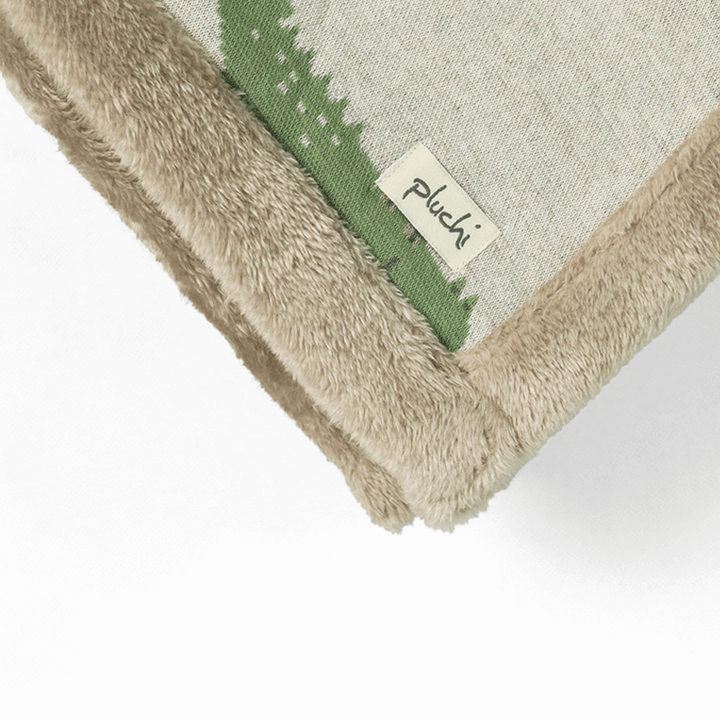 Pluchi Knitted Blanket with Faux Fur Back for Babies