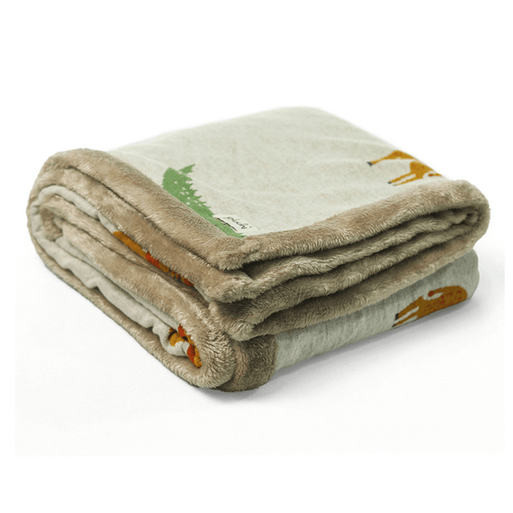 Pluchi Knitted Blanket with Faux Fur Back for Babies