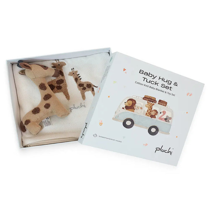 Pluchi Gigi The Giraffe Hug &amp; Tuck Gift (Set of 2)