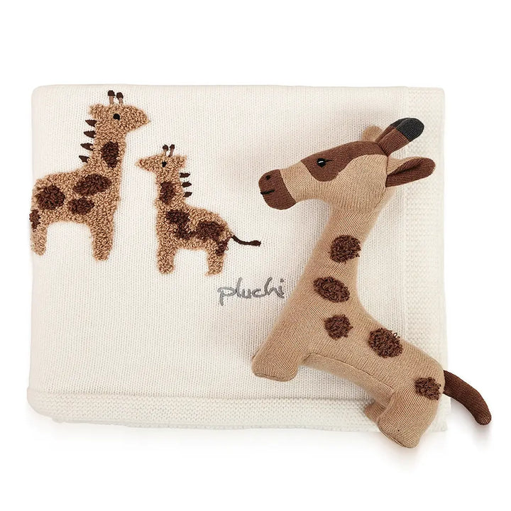 Pluchi Gigi The Giraffe Hug &amp; Tuck Gift (Set of 2)