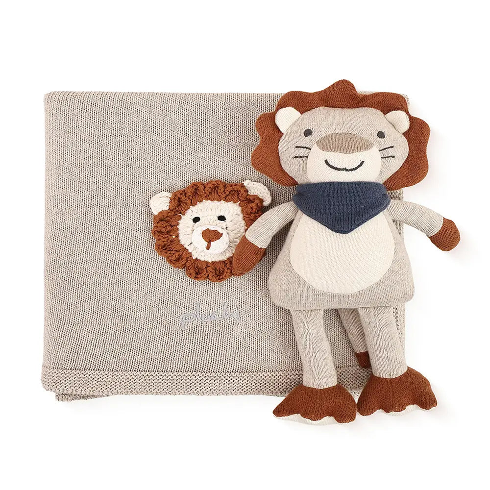 Pluchi Lenny The Lion Hug &amp; Tuck Gift (Set of 2)