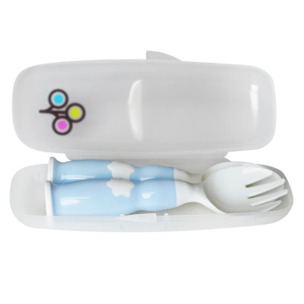 Ergonomic Fork & Spoon Set with Travel Case