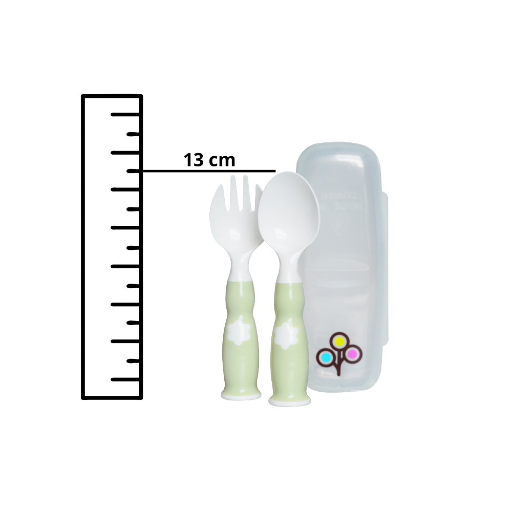 Ergonomic Fork & Spoon Set with Travel Case