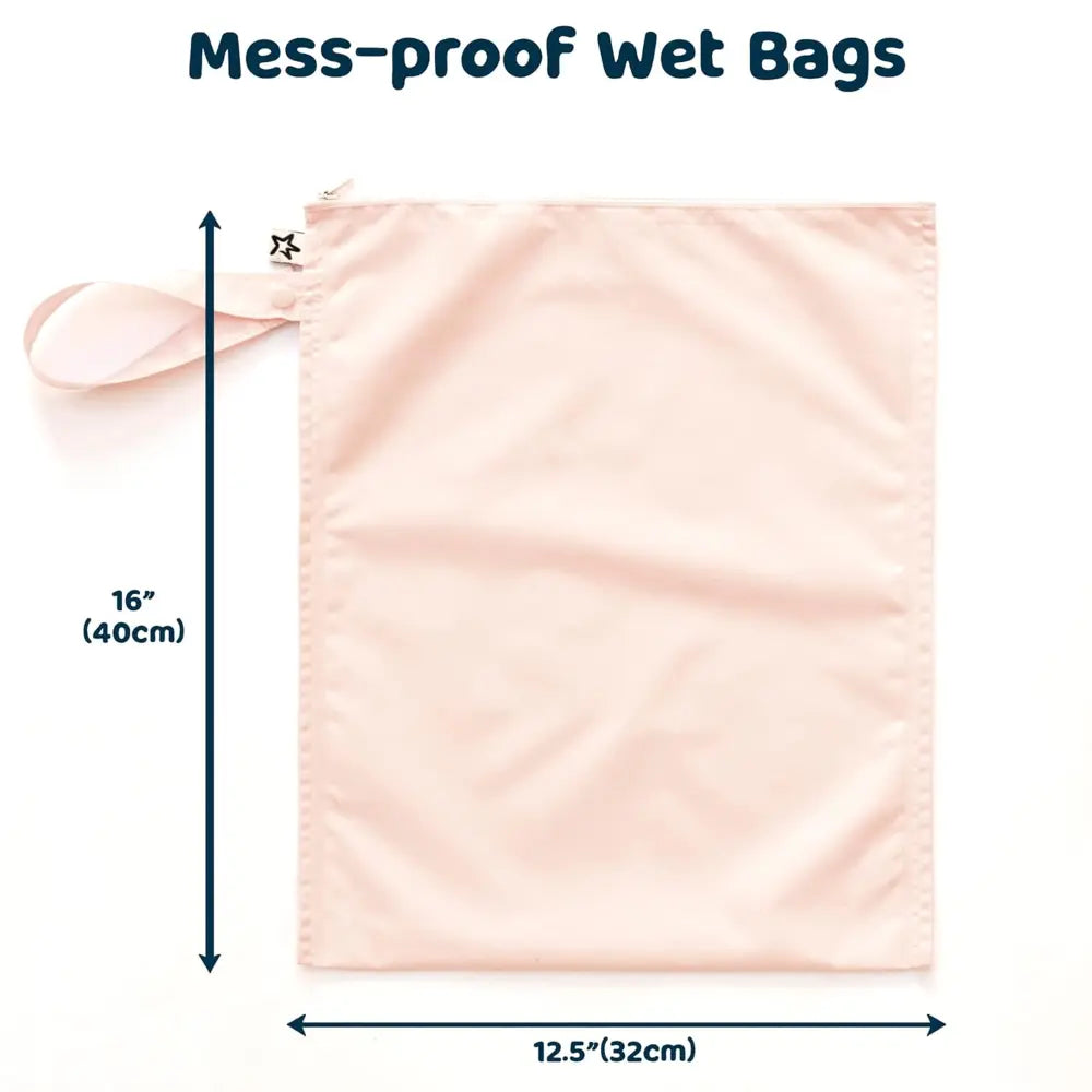 Tiny Twinkle Mess-Proof Wet Bag Pack of 2 - Girl Checkers