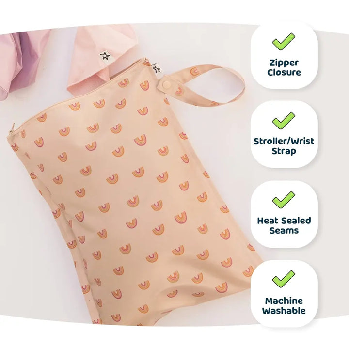 Tiny Twinkle Mess-Proof Wet Bag Pack of 2 - Girl Checkers