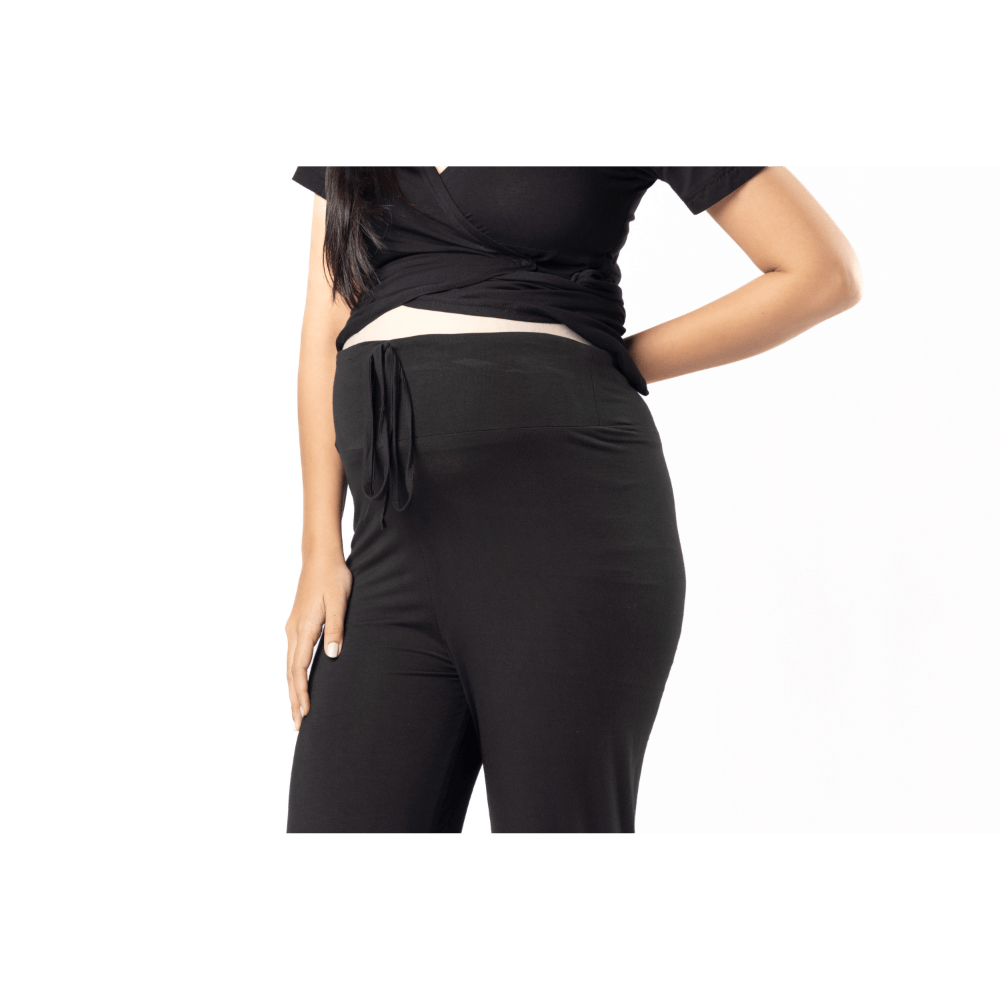 Block Hop Black Maternity Wrap Co-Ord Set