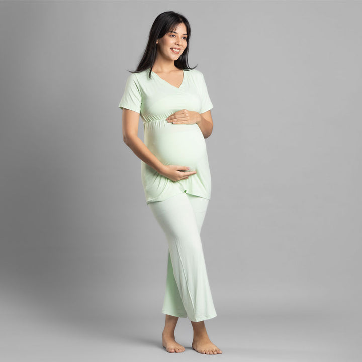 Block Hop Maternity Top - Lime