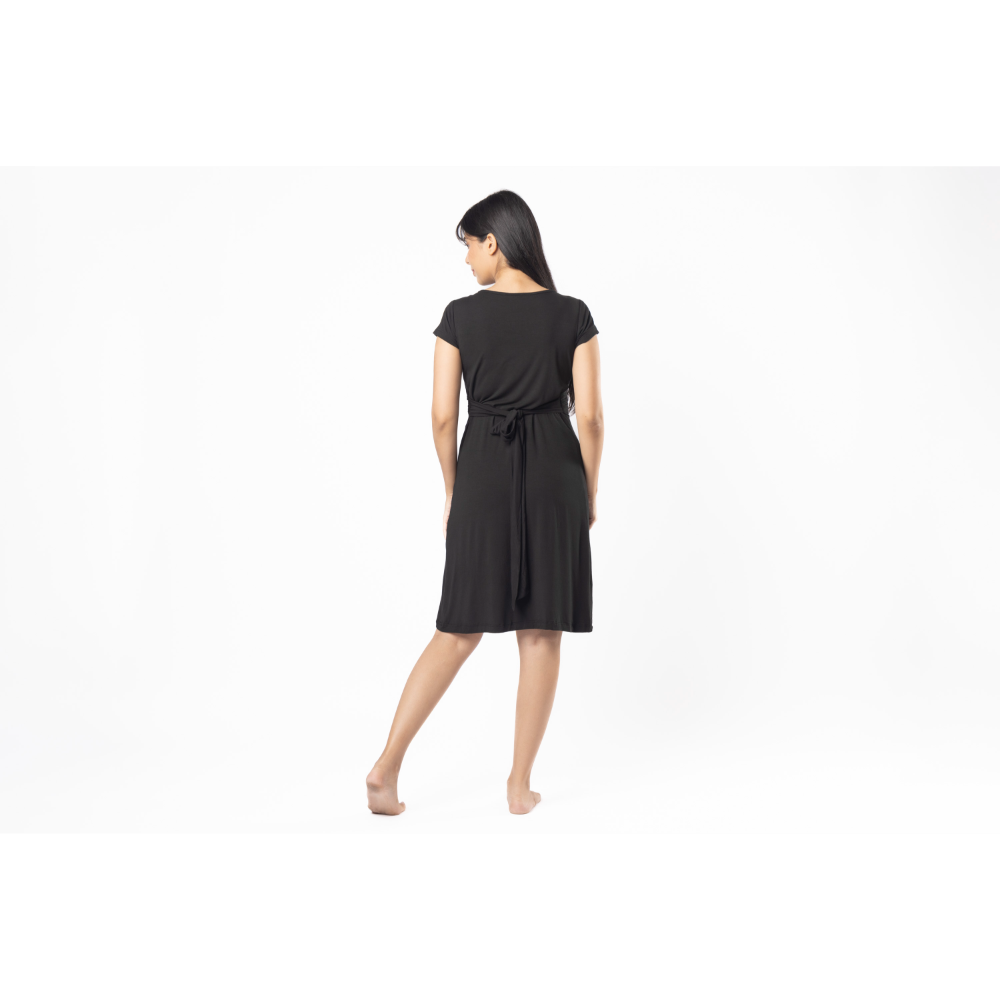 Block Hop Black Maternity Everyday Dress