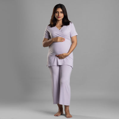 Block Hop Lilac Maternity Co-Ord Set