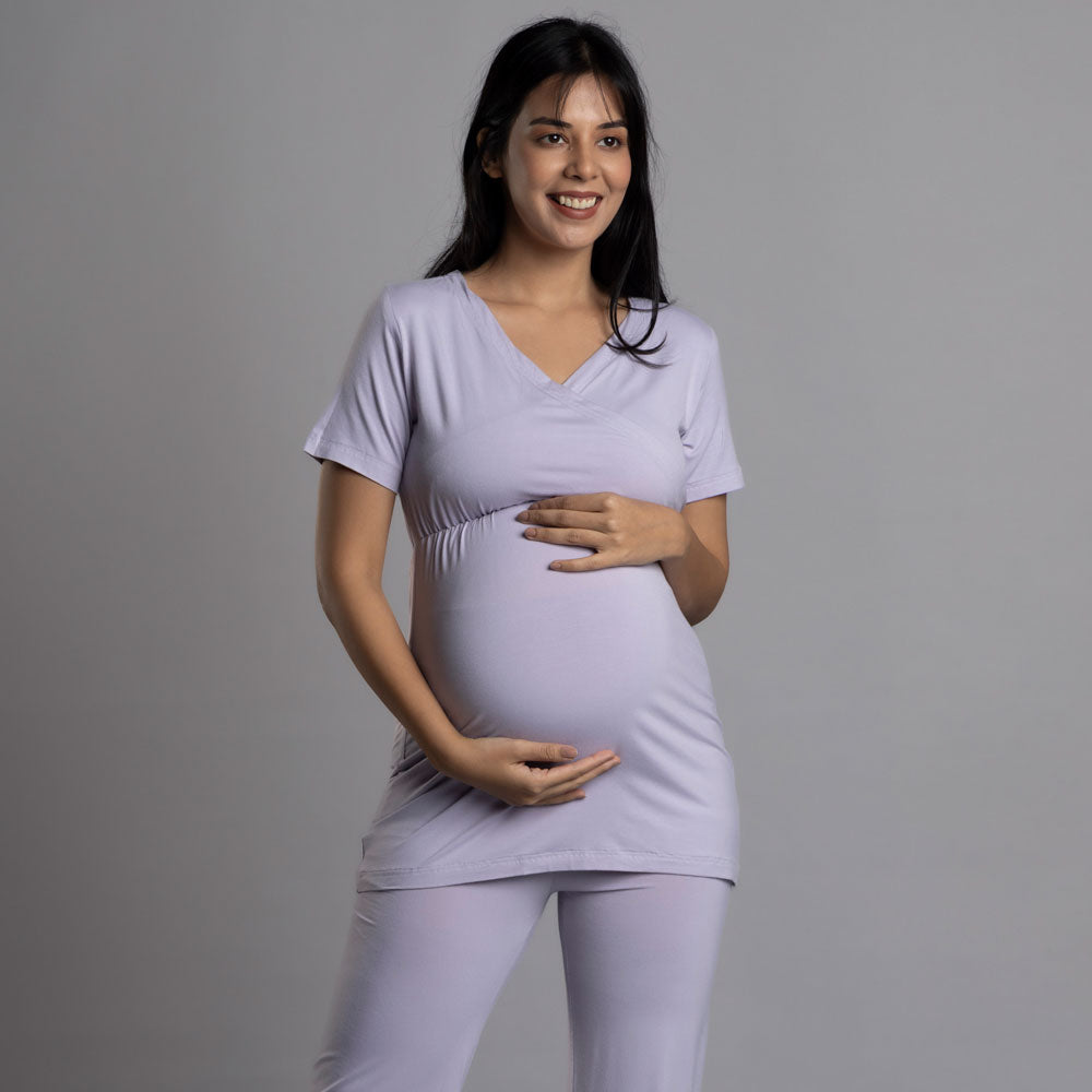 Block Hop Lilac Maternity Co-Ord Set