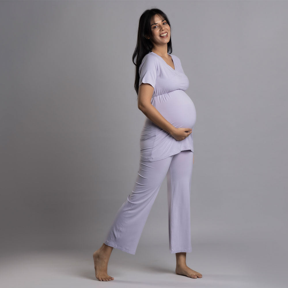 Block Hop Lilac Maternity Co-Ord Set