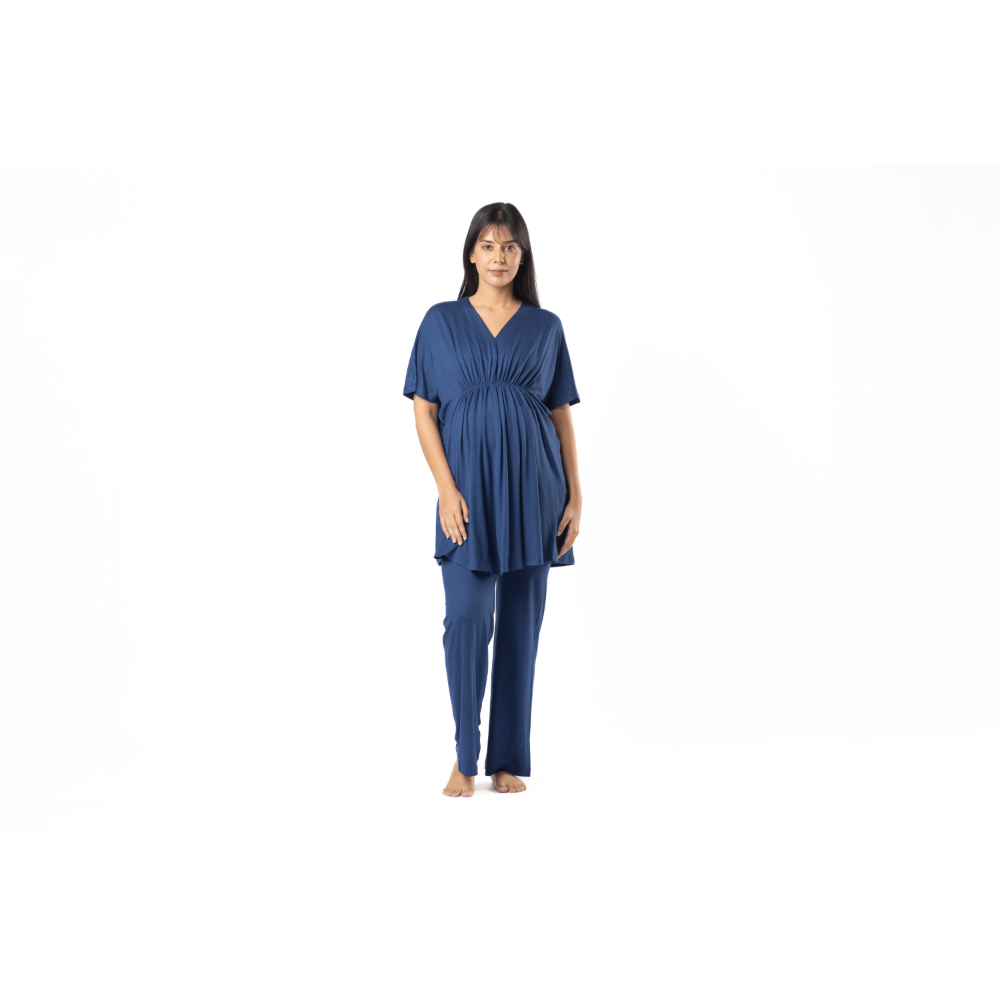 Block Hop Blue Kaftan Top