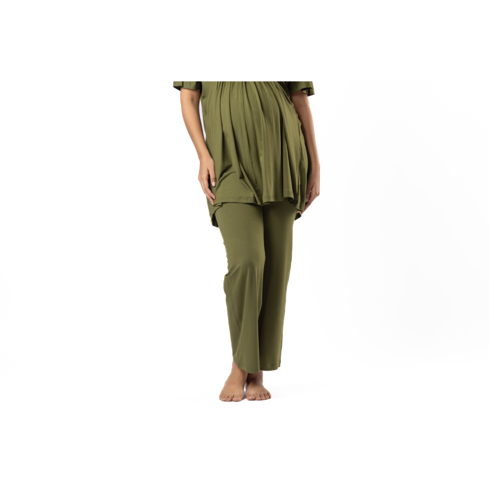 Block Hop Olive Kaftan Top