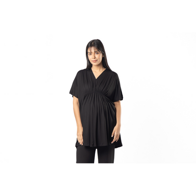 Block Hop Black Kaftan Top