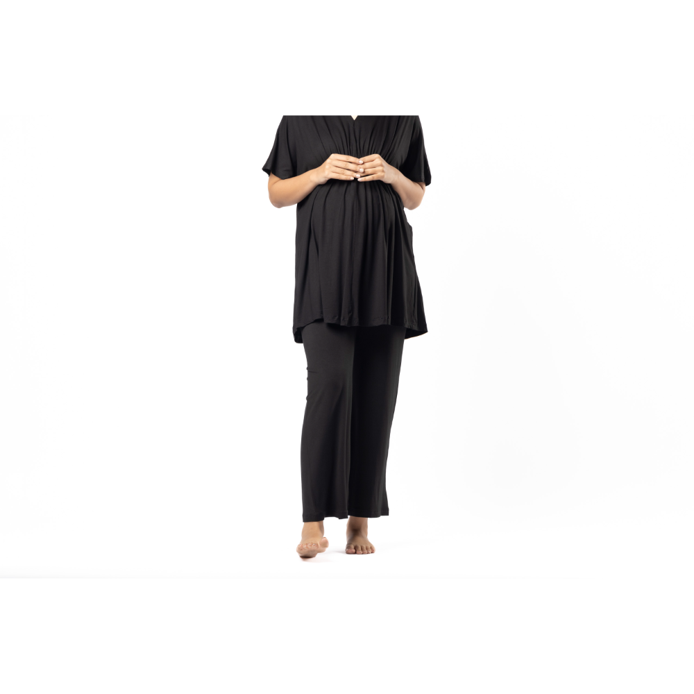 Block Hop Black Kaftan Top