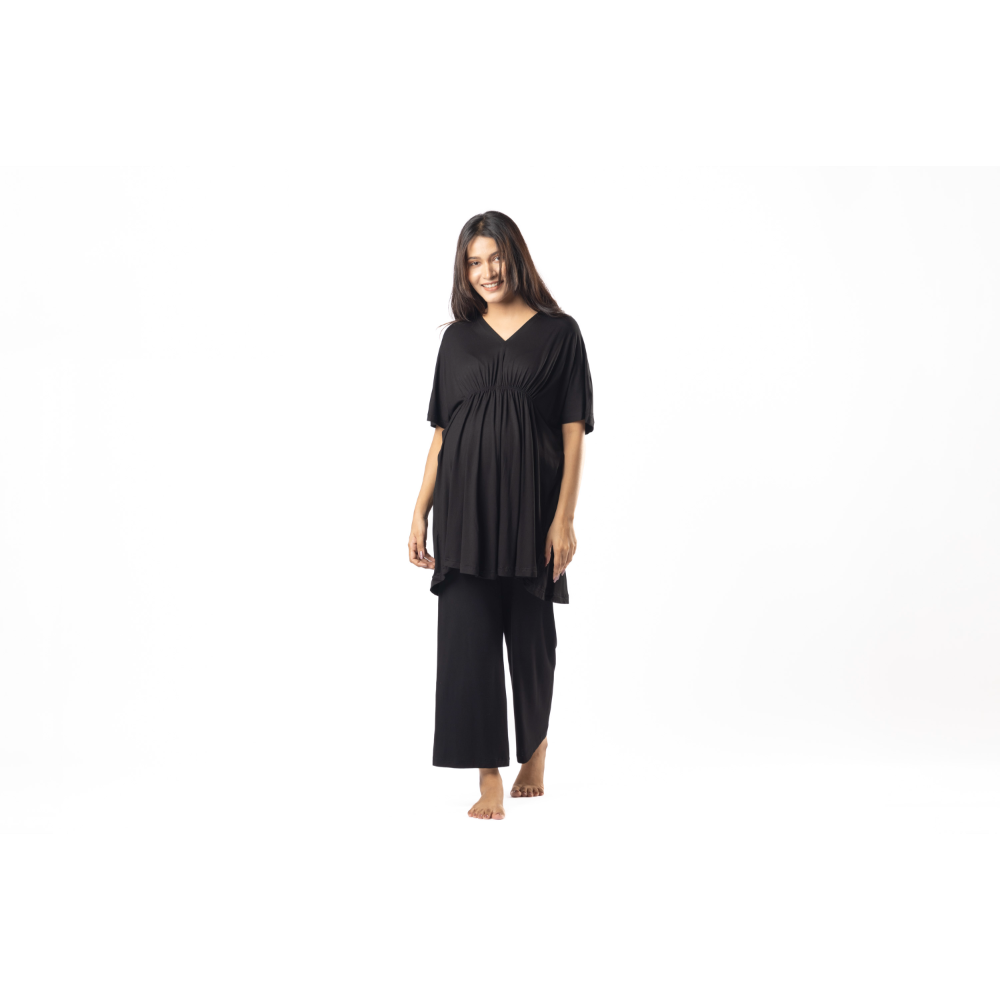 Block Hop Black Kaftan Top