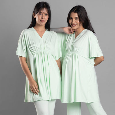 Block Hop Lime Kaftan Top