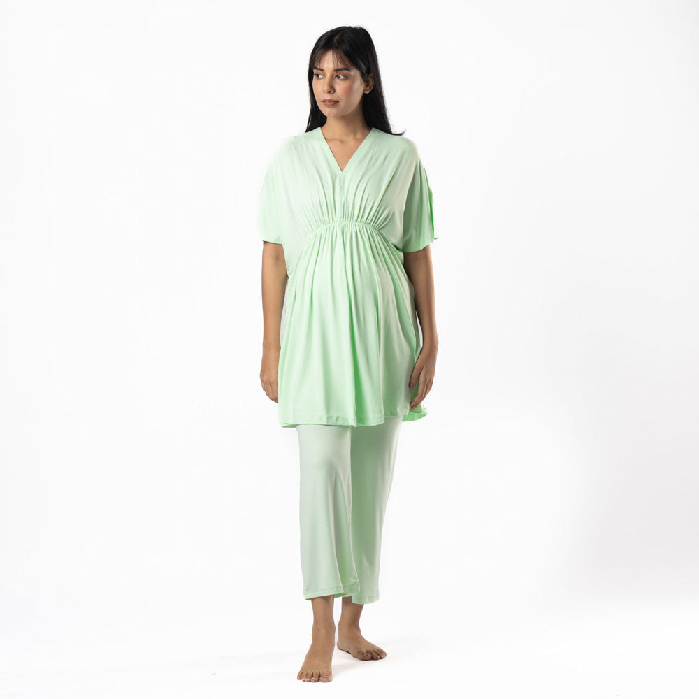 Block Hop Lime Kaftan Top