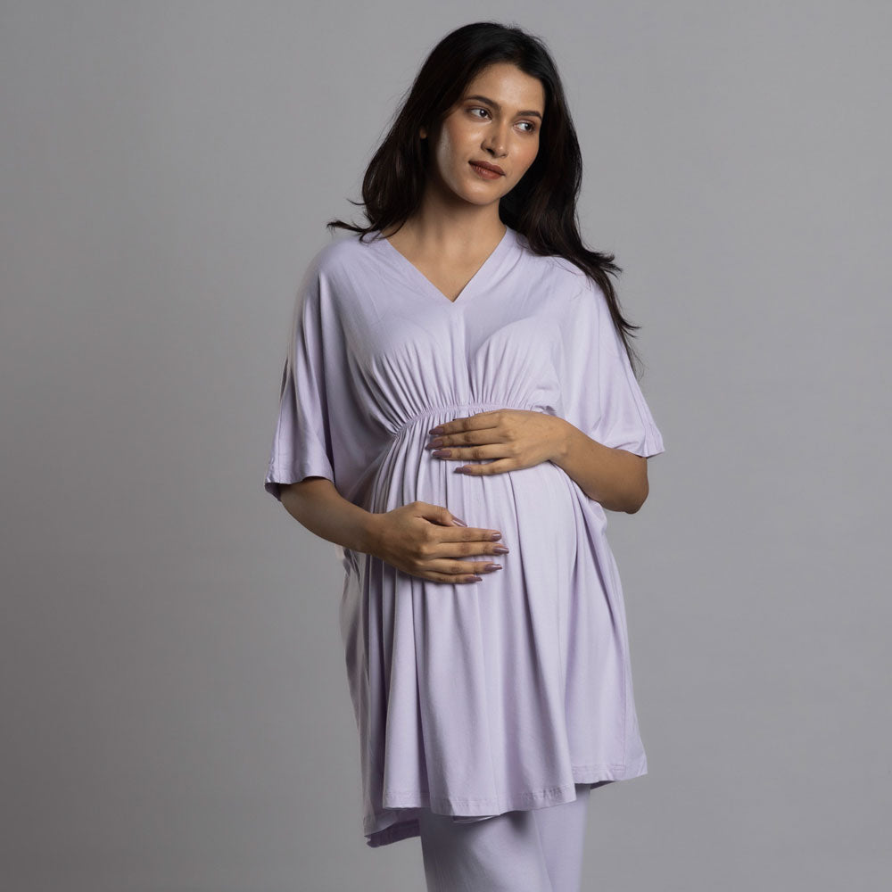 Block Hop Lilac Kaftan Top