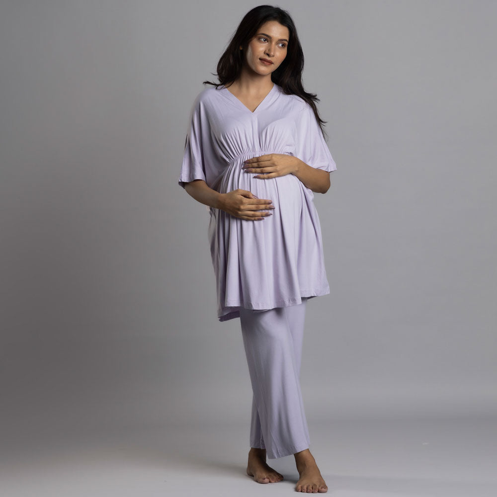 Block Hop Lilac Kaftan Top