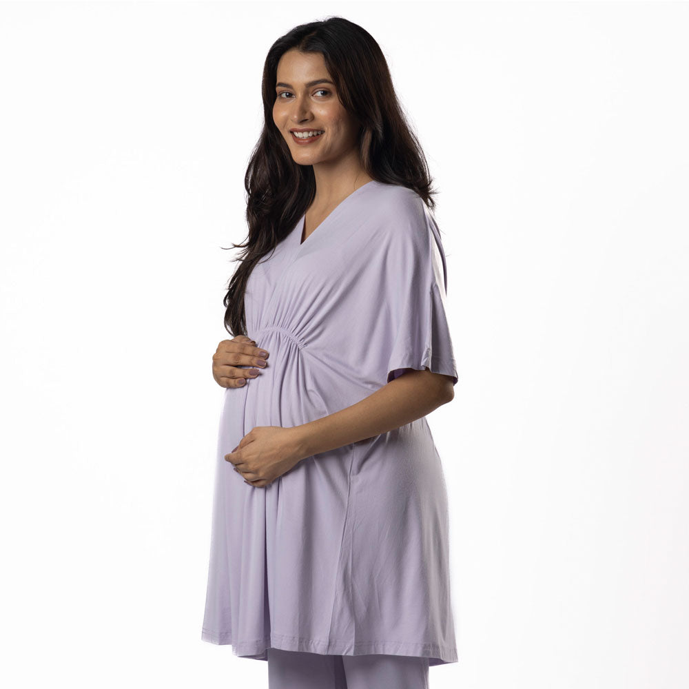 Block Hop Lilac Kaftan Top