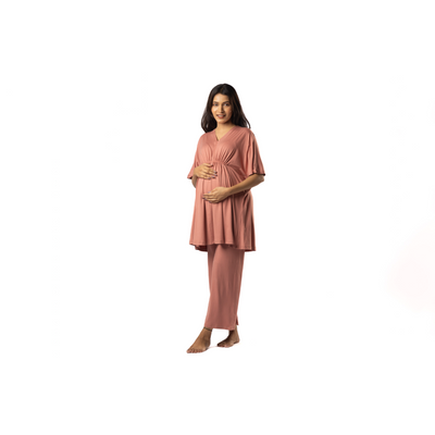 Block Hop Old Rose Kaftan Top