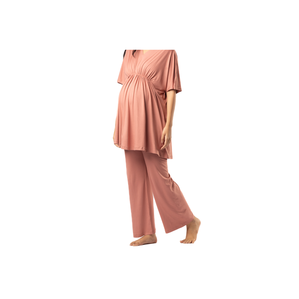 Block Hop Old Rose Kaftan Top