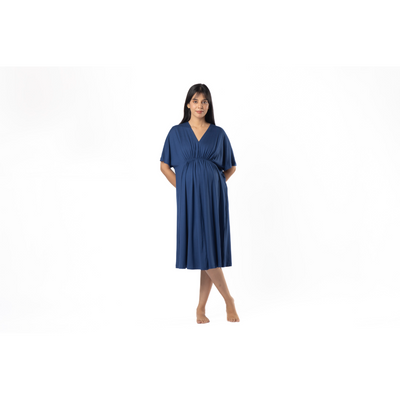 Block Hop Blue Kaftan Dress