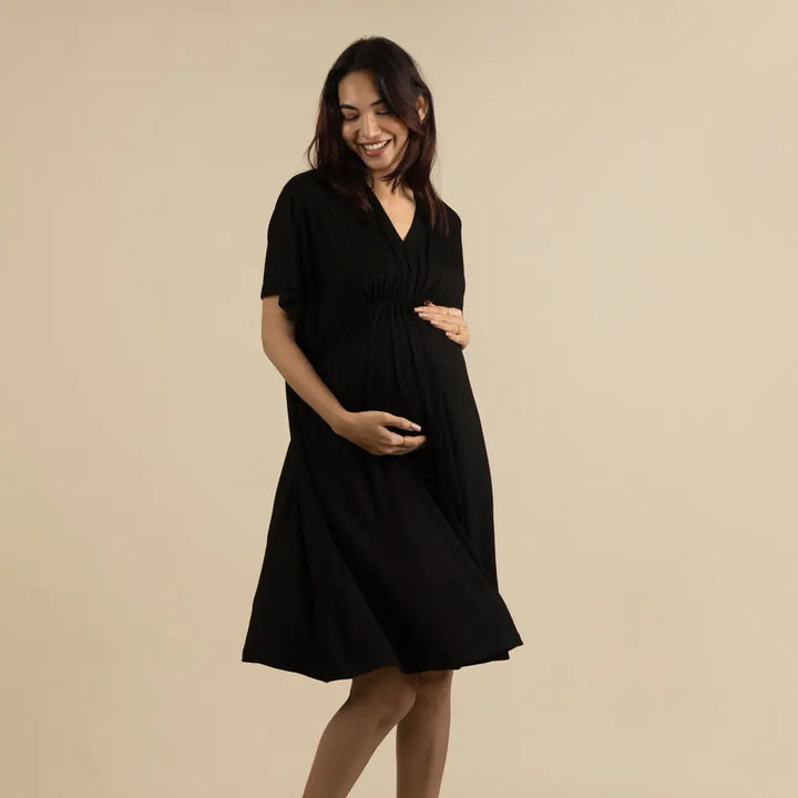 Block Hop Black Kaftan Dress - Black, Size - XXL/XXXL