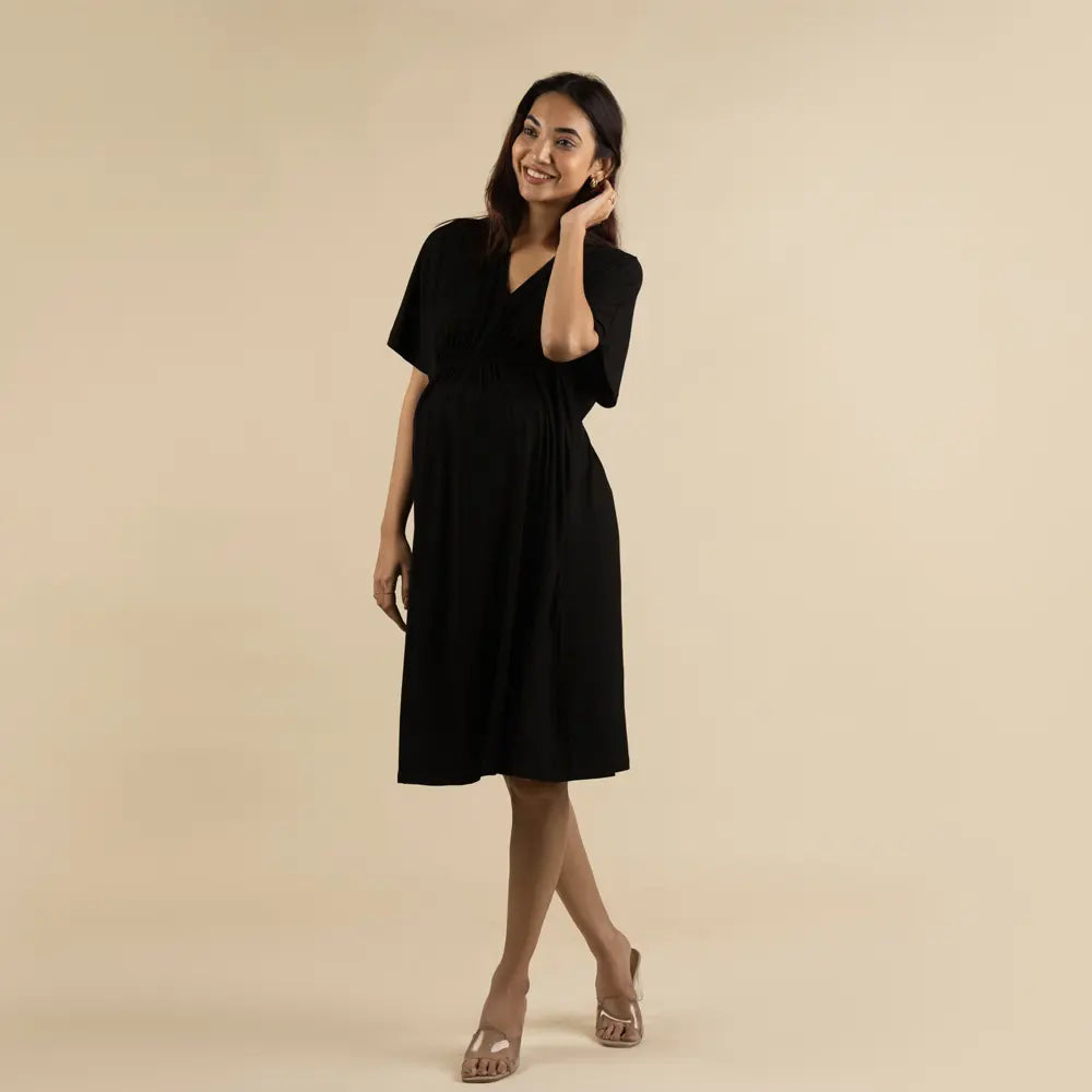 Block Hop Black Kaftan Dress - Black, Size - XXL/XXXL