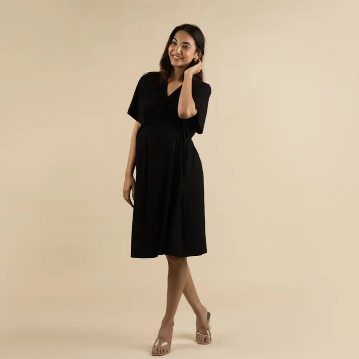 Block Hop Black Kaftan Dress - Black, Size - XXL/XXXL