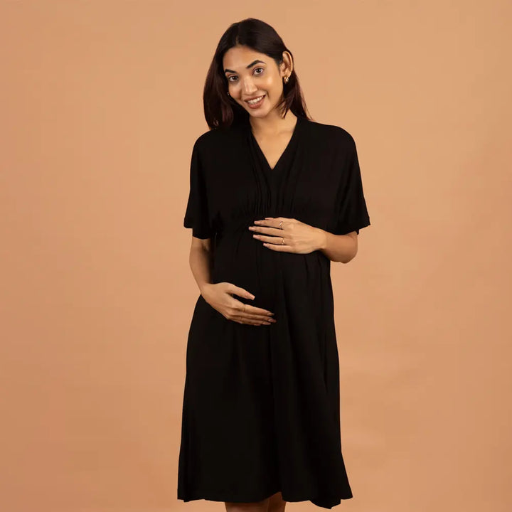 Block Hop Black Kaftan Dress - Black, Size - XXL/XXXL