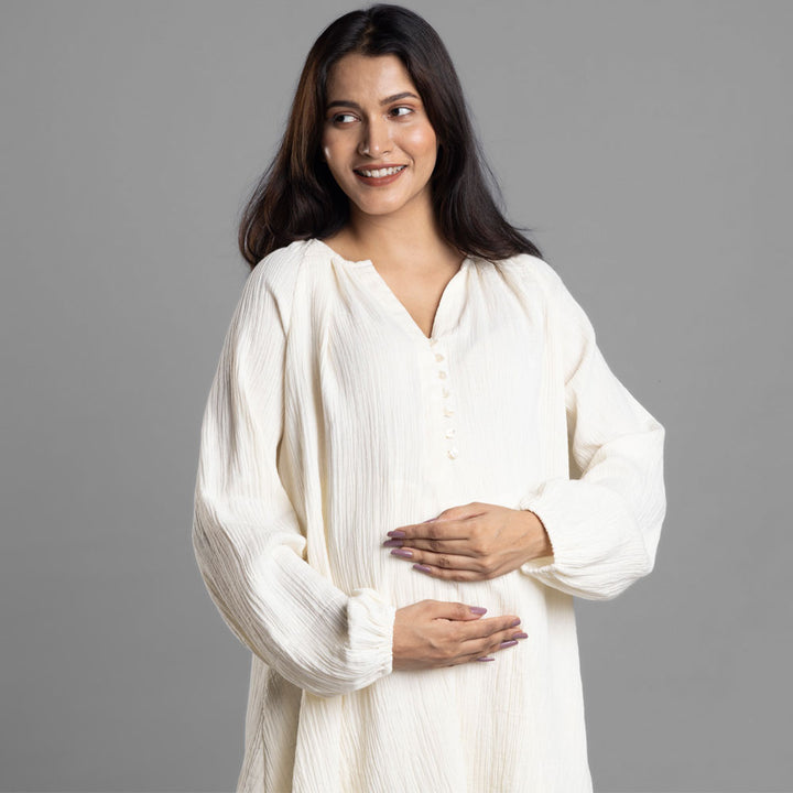 Block Hop White Waffle Essential Set - White, Size - S/M