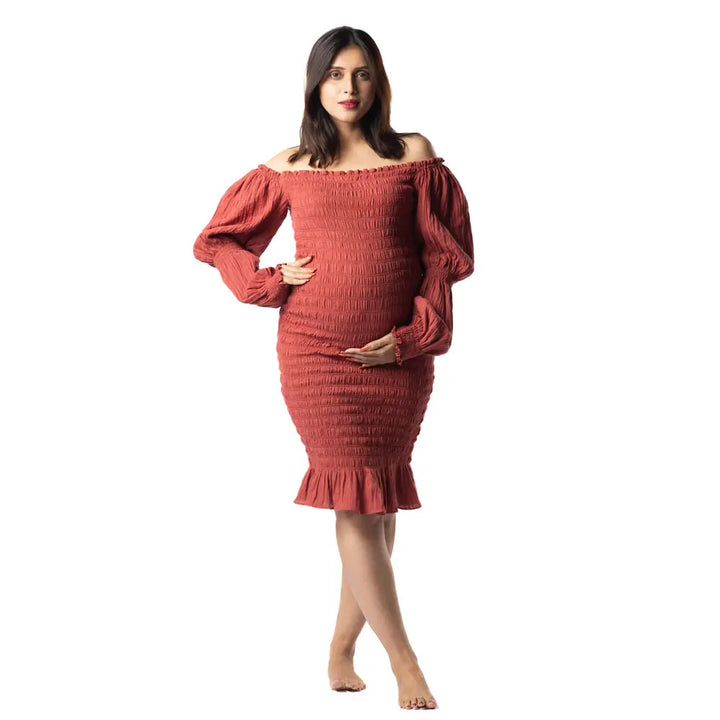 Block Hop Red Waffle Body Con Dress - Red, Size - XXL/XXXL
