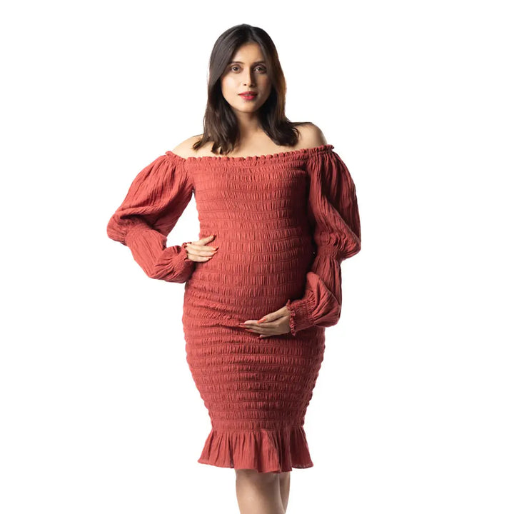 Block Hop Red Waffle Body Con Dress - Red, Size - XXL/XXXL
