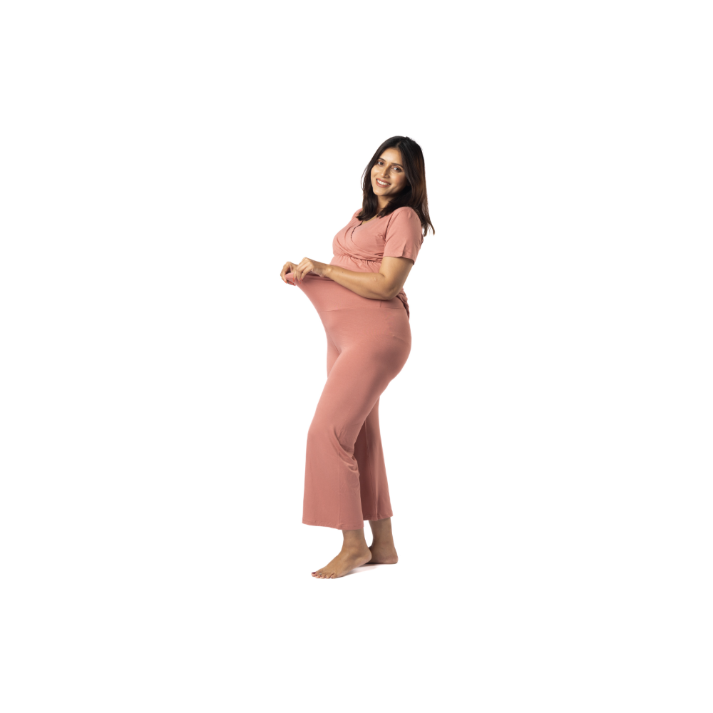 Block Hop Old Rose Maternity Co-Ord Set