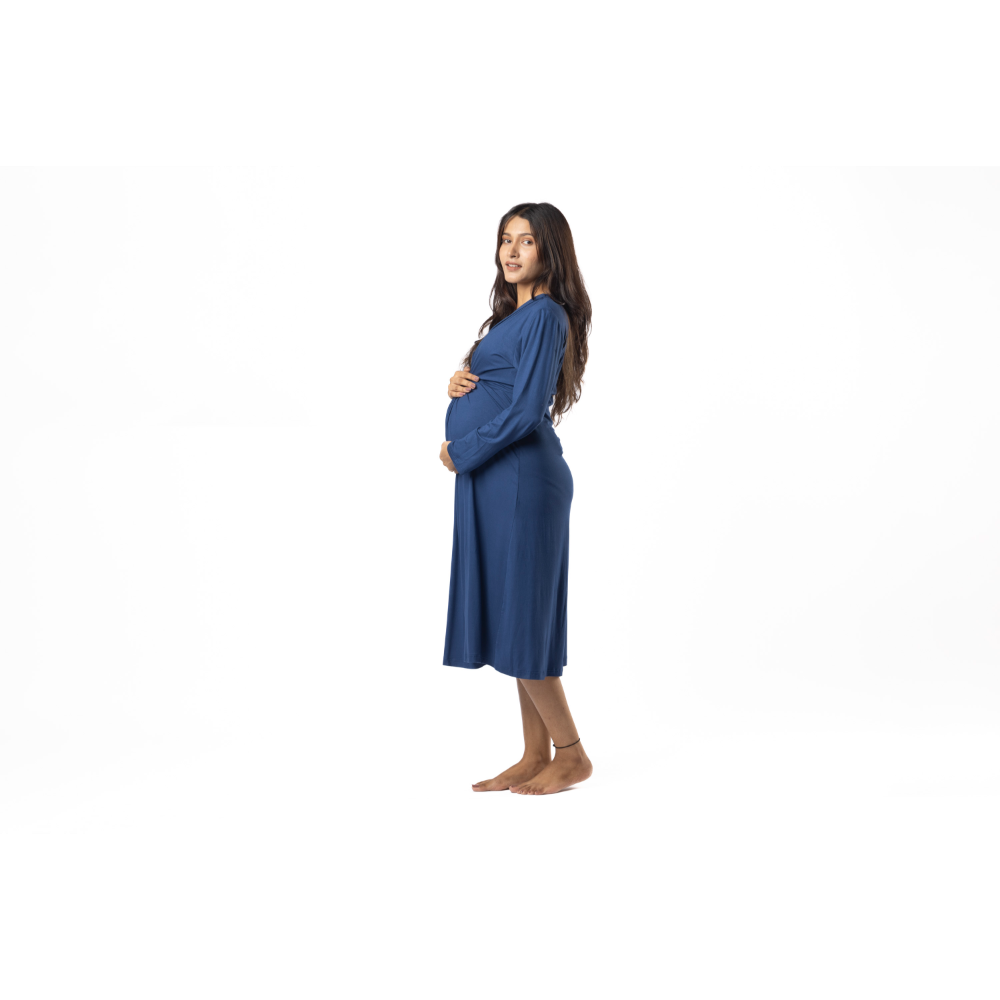 Block Hop Blue Knotted Dress