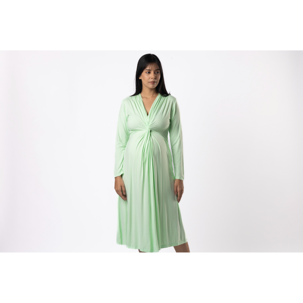 Block Hop Lime Knotted Dress