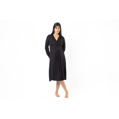 Block Hop Black Knotted Dress