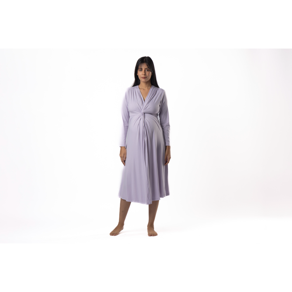 Block Hop Lilac Knotted Dress