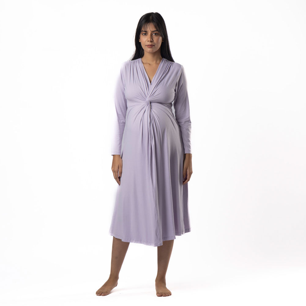 Block Hop Lilac Knotted Dress