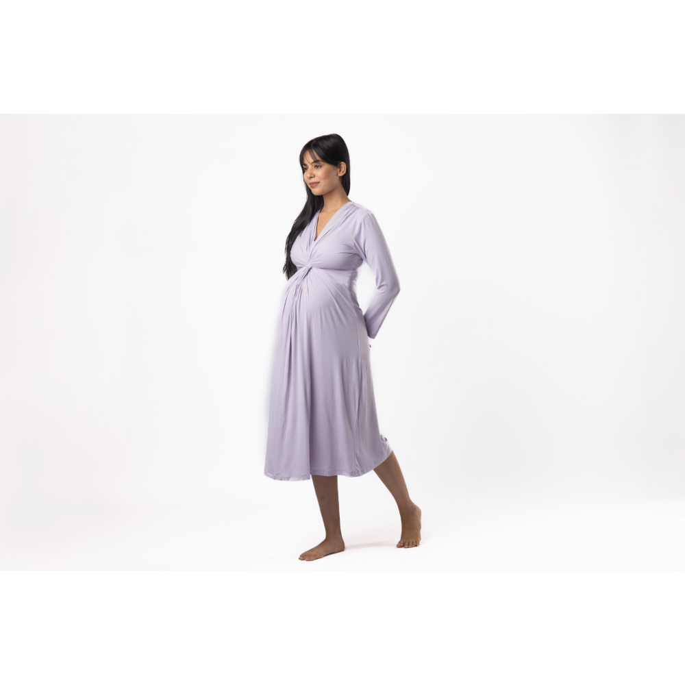 Block Hop Lilac Knotted Dress