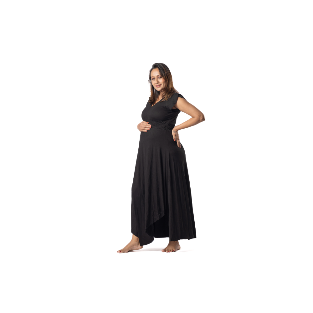 Block Hop Black Empire Fit & Flare Dress