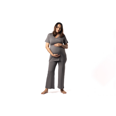 Block Hop Charcoal Grey Maternity Co-Ord Set