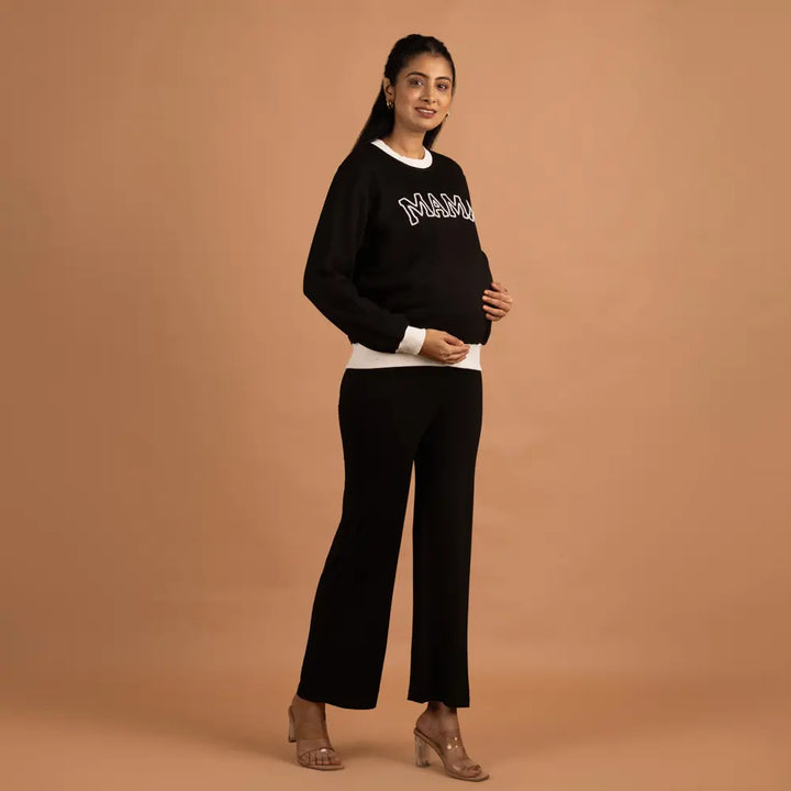 Block Hop Black Retro Mama Sweatshirt - Black, Size - M