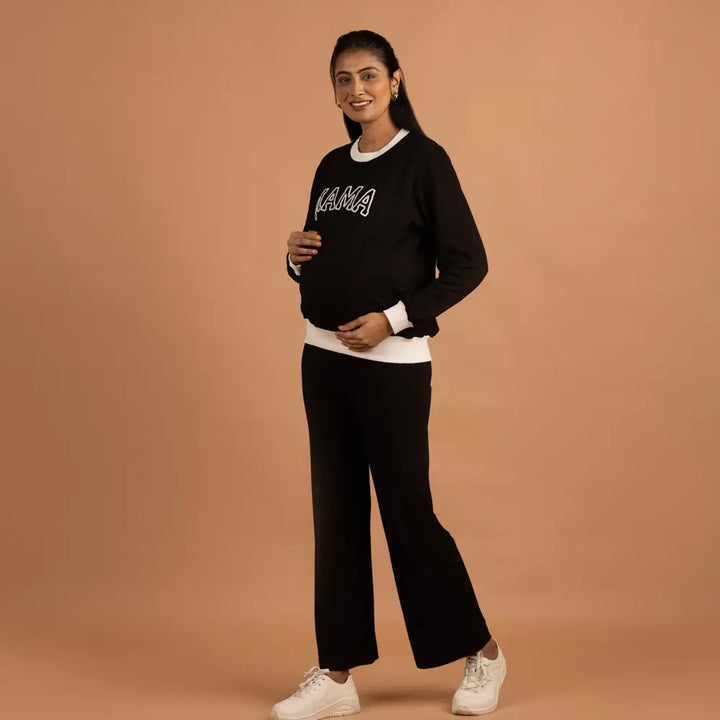 Block Hop Black Retro Mama Sweatshirt - Black, Size - XL